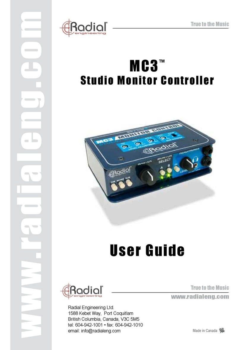 Radial Engineering MC3 Manual de usuario Radial Engineering MC3 Manual de usuario