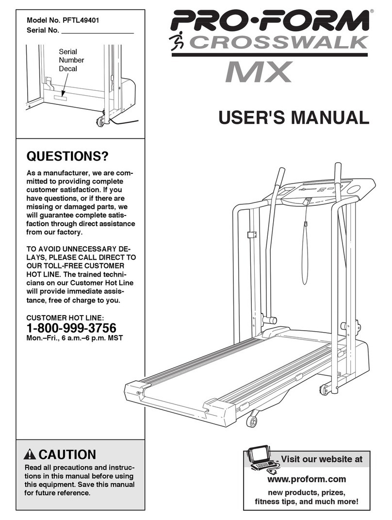 Pro-Form CROSSWALK MX Manual de usuario
