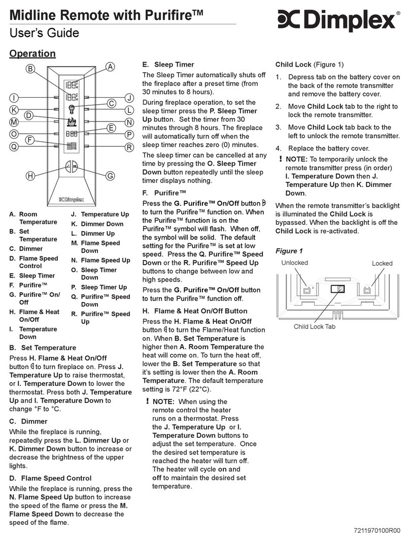 Dimplex Midline Remote Manual de usuario