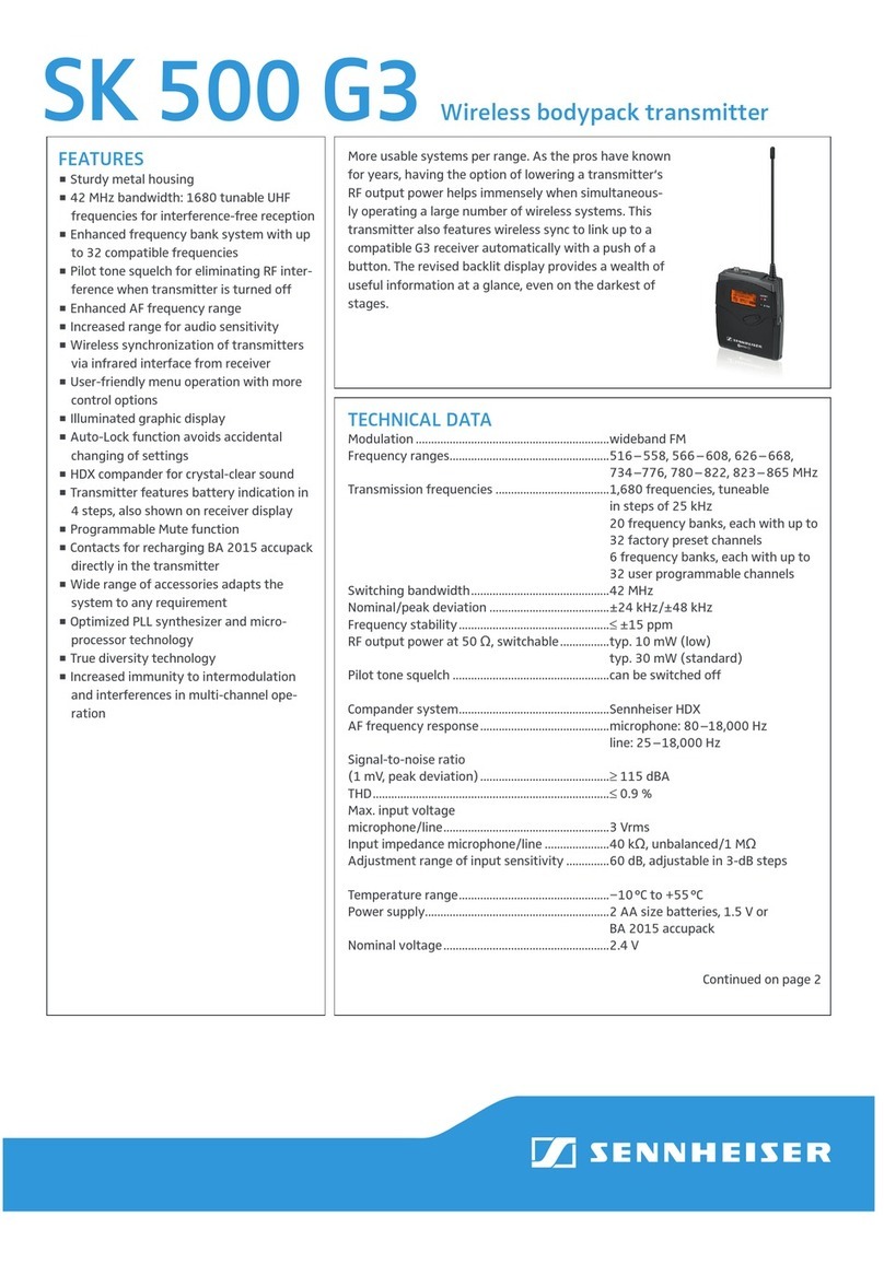 Sennheiser SK 500 G3 Manual de usuario