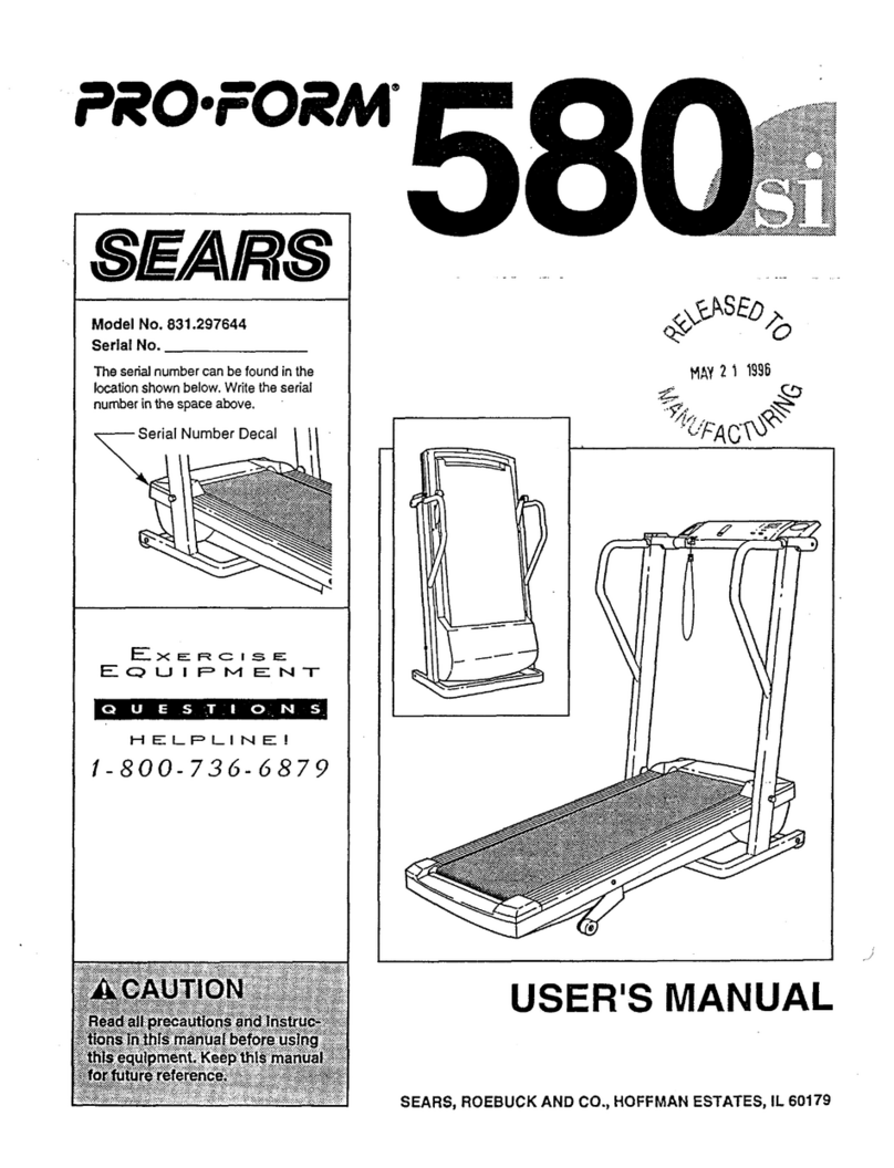 Pro-Form 580 si Manual de usuario