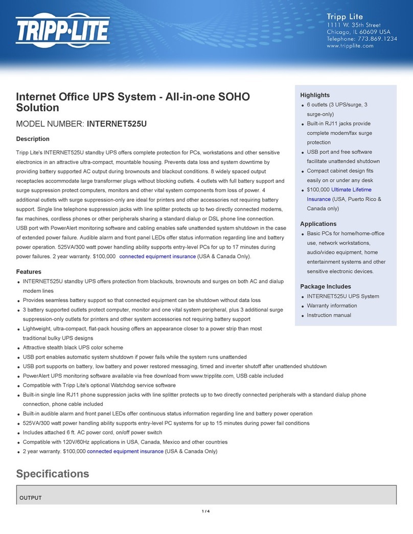 Tripp Lite INTERNET525U Manual de usuario