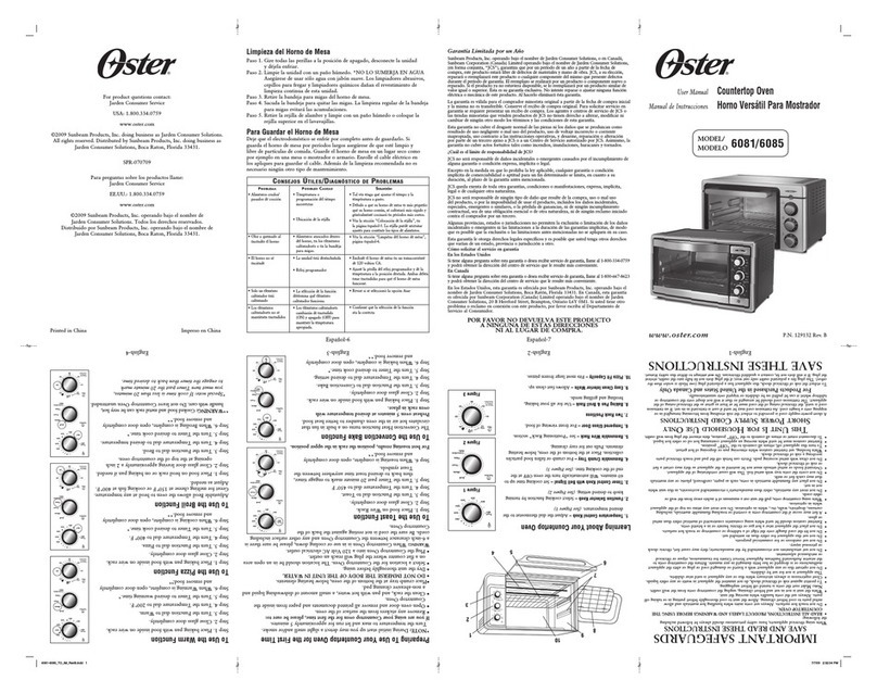 Oster 6081 Manual de usuario
