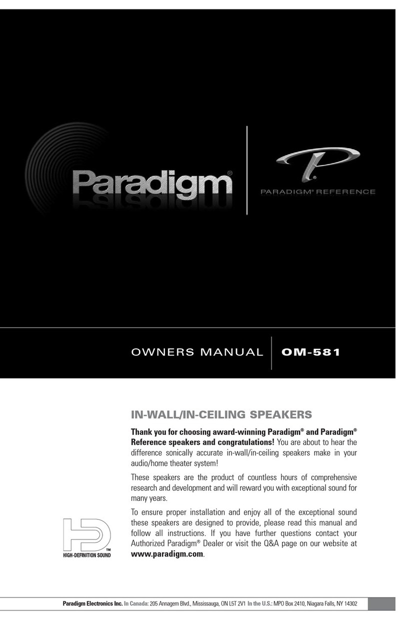 Paradigm OM-581 Manual de usuario