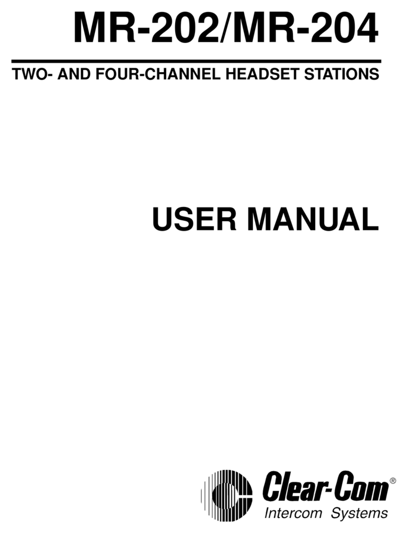 Clear-Com MR-202 Manual de usuario