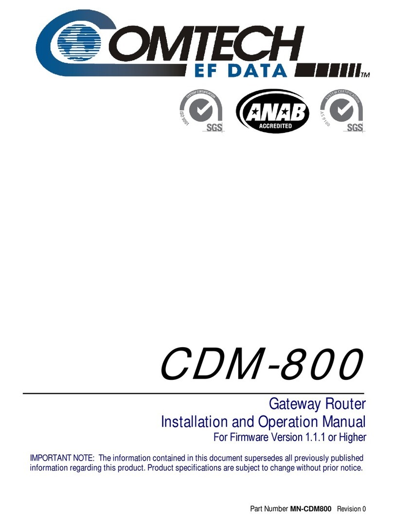 Comtech EF Data CDM-800 Manual de usuario