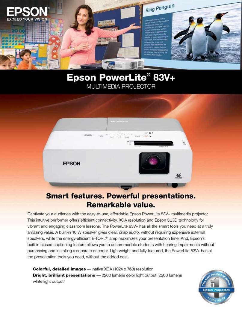 Epson POWERLITE 83V+ Manual de usuario