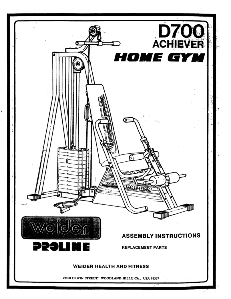 Weider D700 ACHIEVER Manual de usuario
