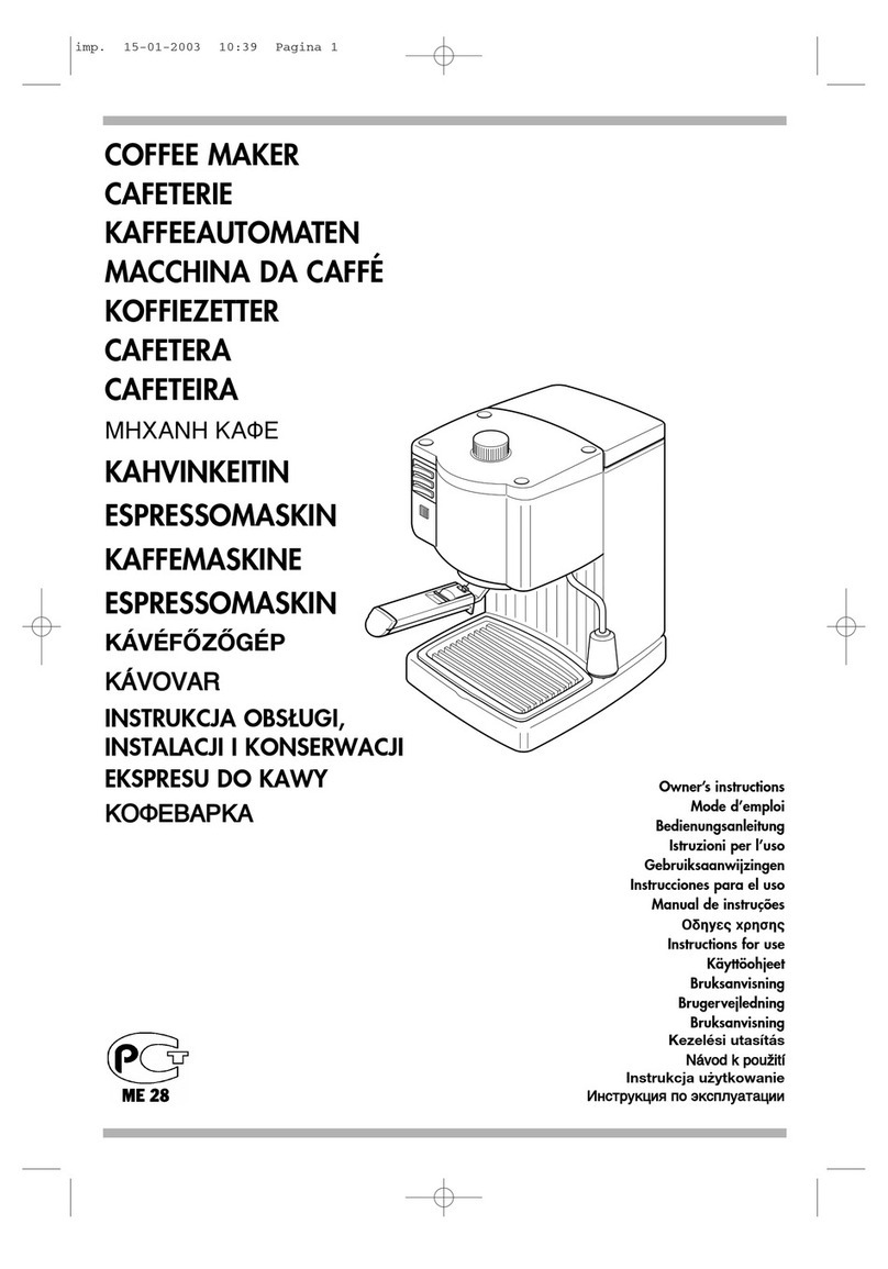 DeLonghi Coffee machine Manual de usuario