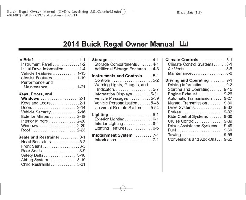 Buick 2014 Regal Infotainment System Manual de usuario