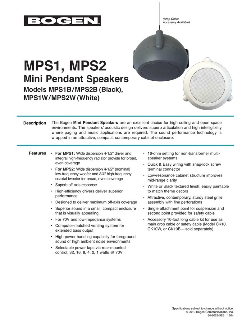 Bogen MPS1B Manual de usuario Bogen MPS1B Manual de usuario