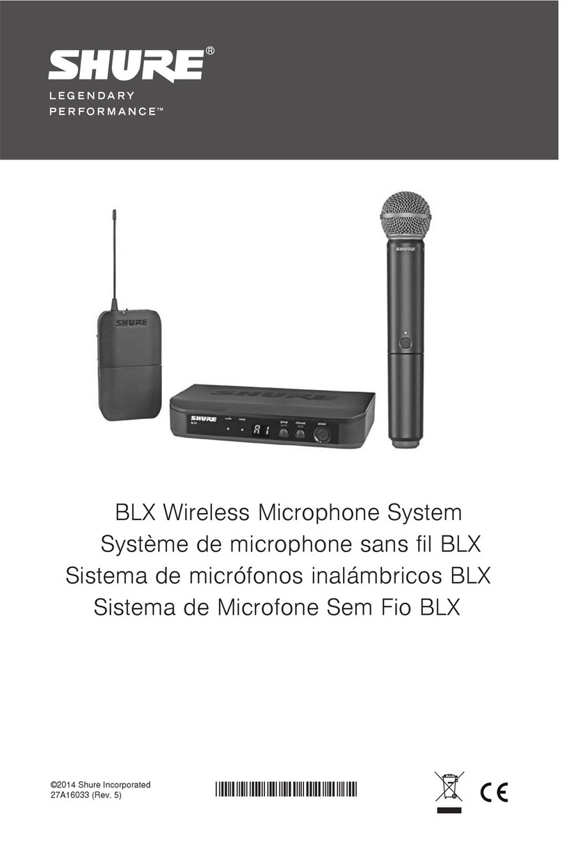 Shure BLX Wireless System Manual de usuario