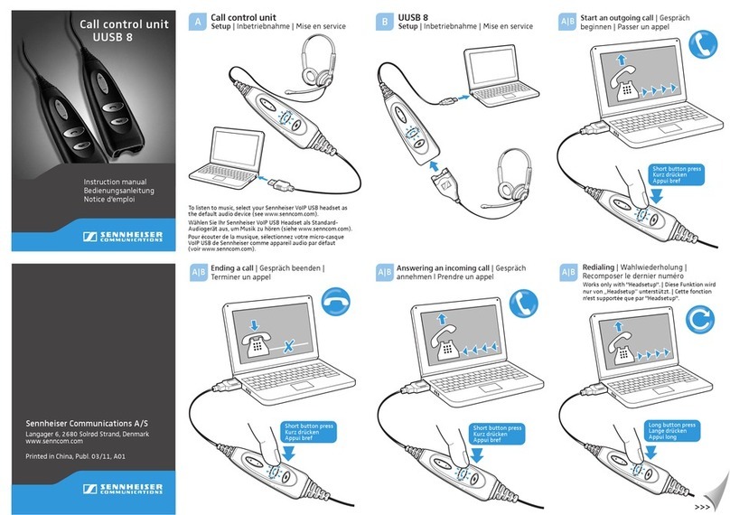 Sennheiser UUSB 8 Manual de usuario