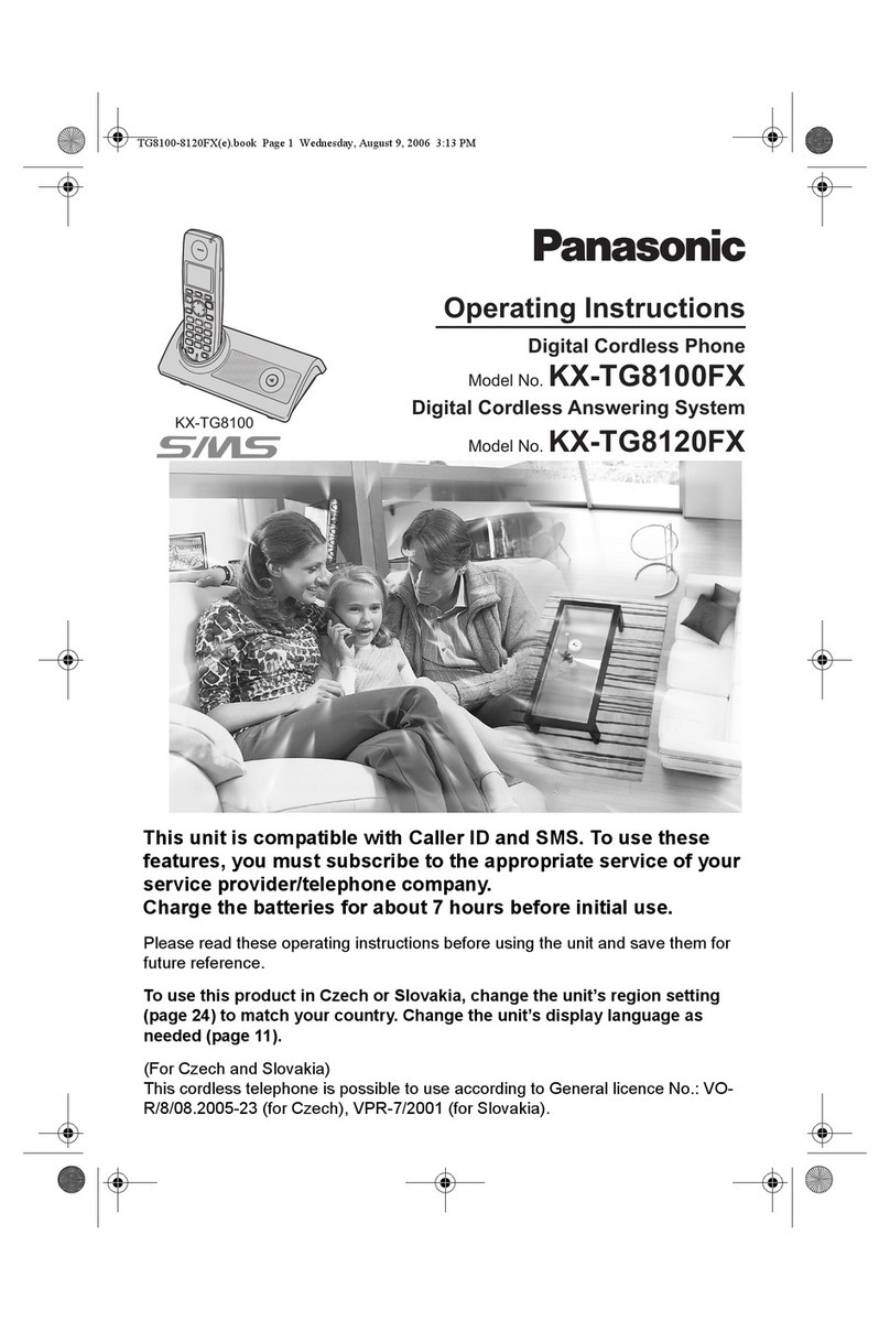Panasonic KX-TG8100FX Manual de usuario Panasonic KX-TG8100FX Manual de usuario