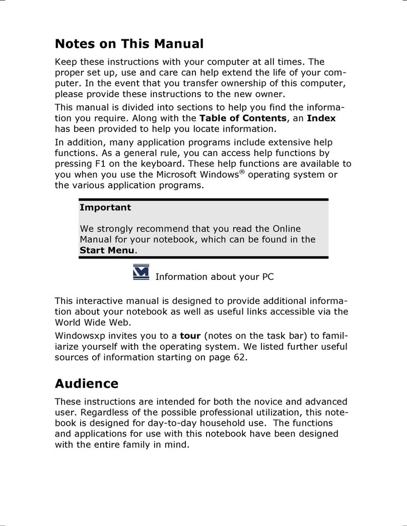Medion Notebook Computer Manual de usuario