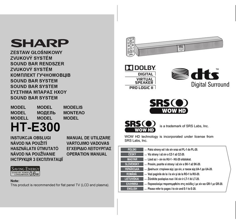 Sharp HT-E300 Manual de usuario