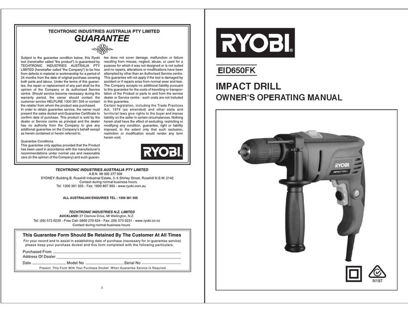 Ryobi EID650FK Manual de operación