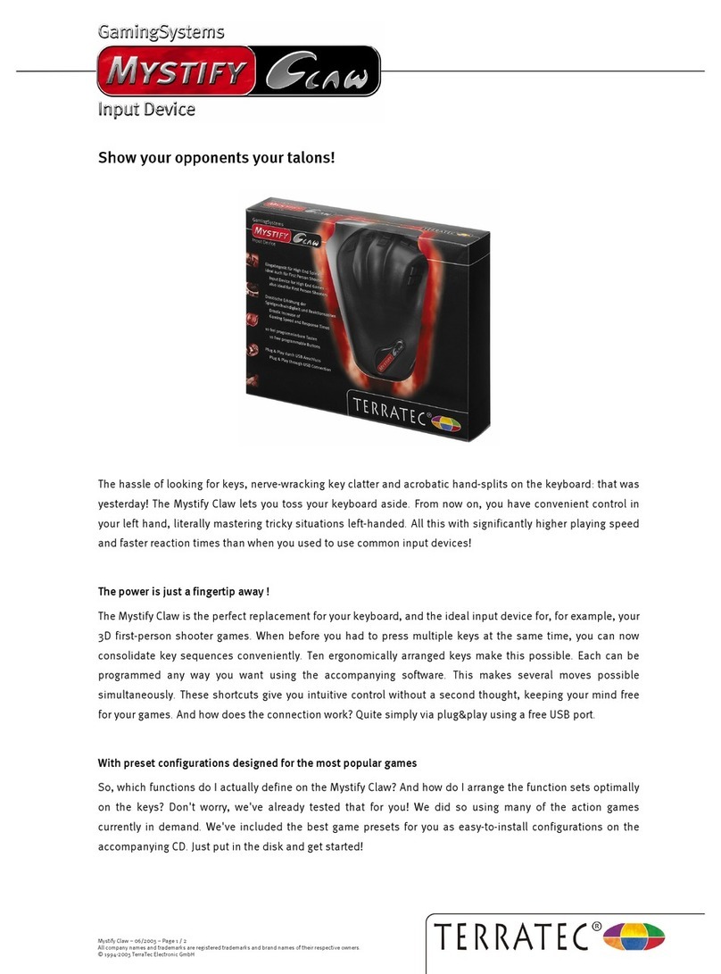 TerraTec MYSTIFY CLAW Manual de usuario