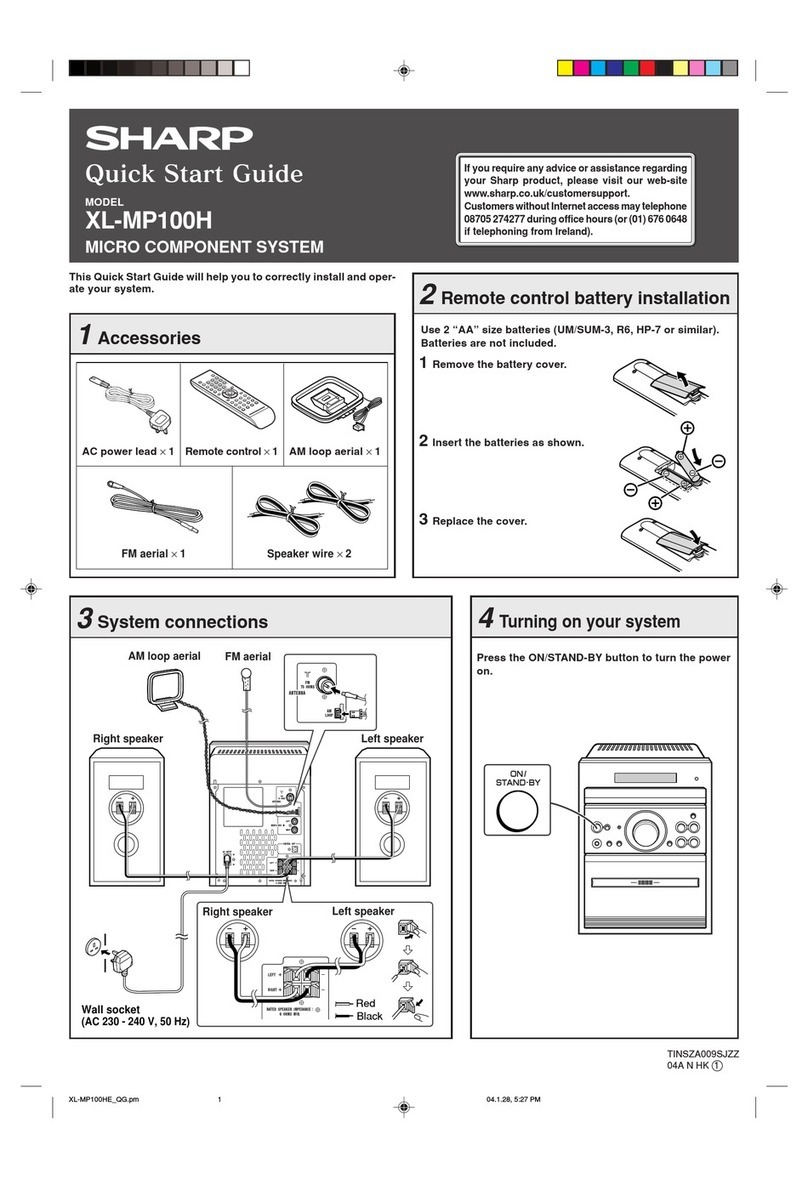 Sharp XL-MP100H Manual de usuario