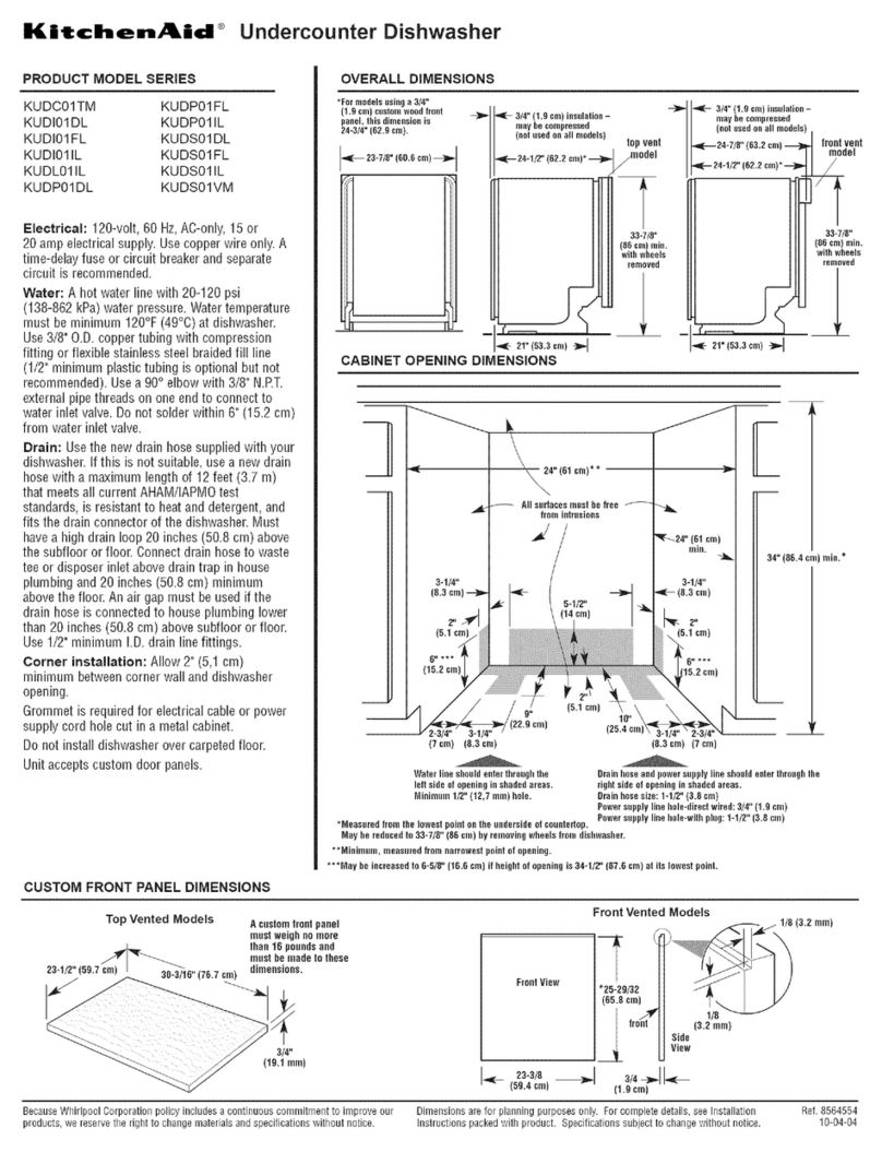 KitchenAid KUDC01TM Manual de usuario