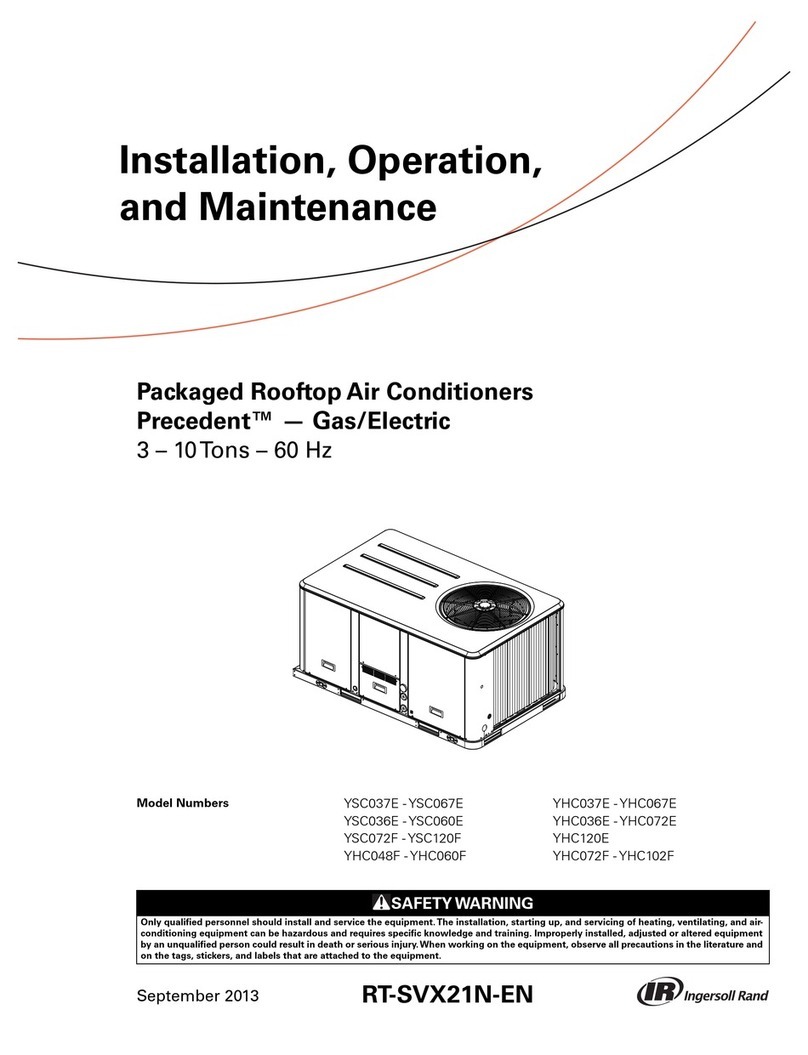 Trane YSC037E Instrucciones de instalación y funcionamiento