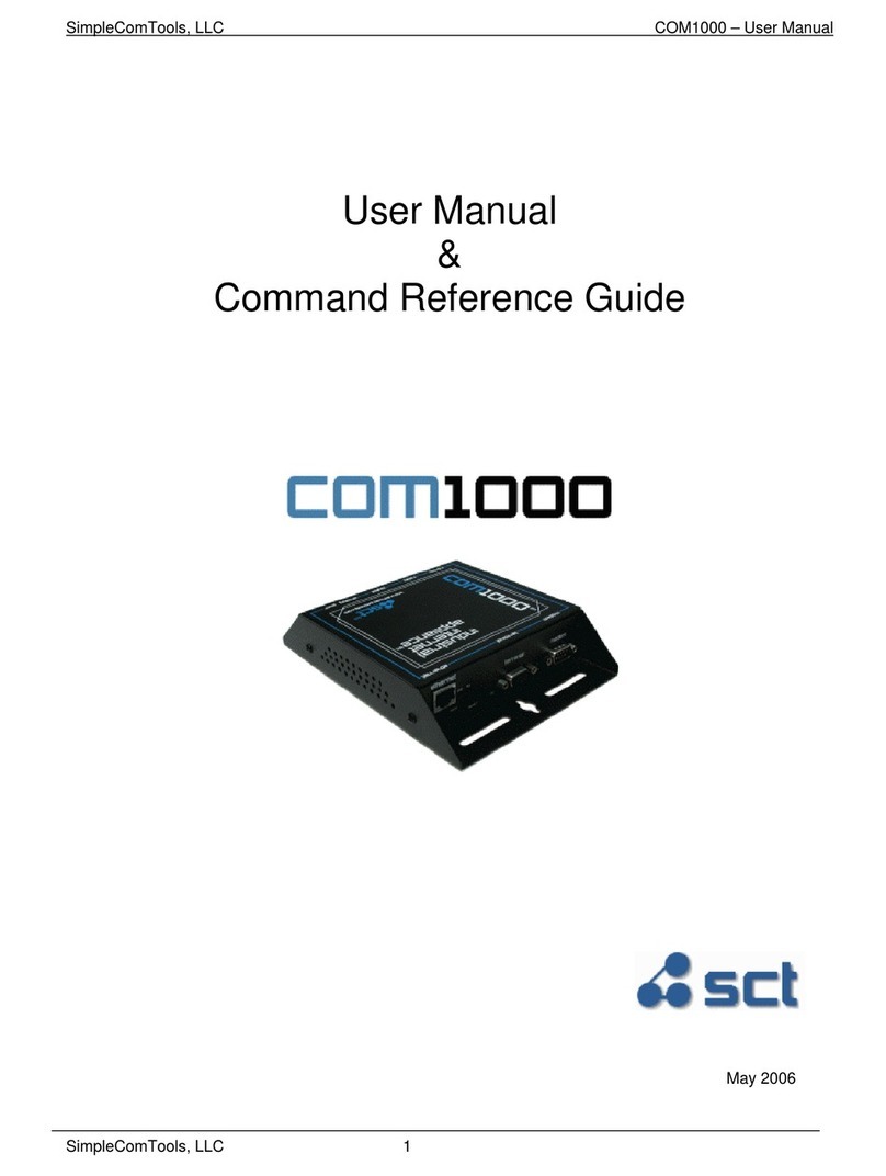 SimpleComTools COM1000 Manual de instalación