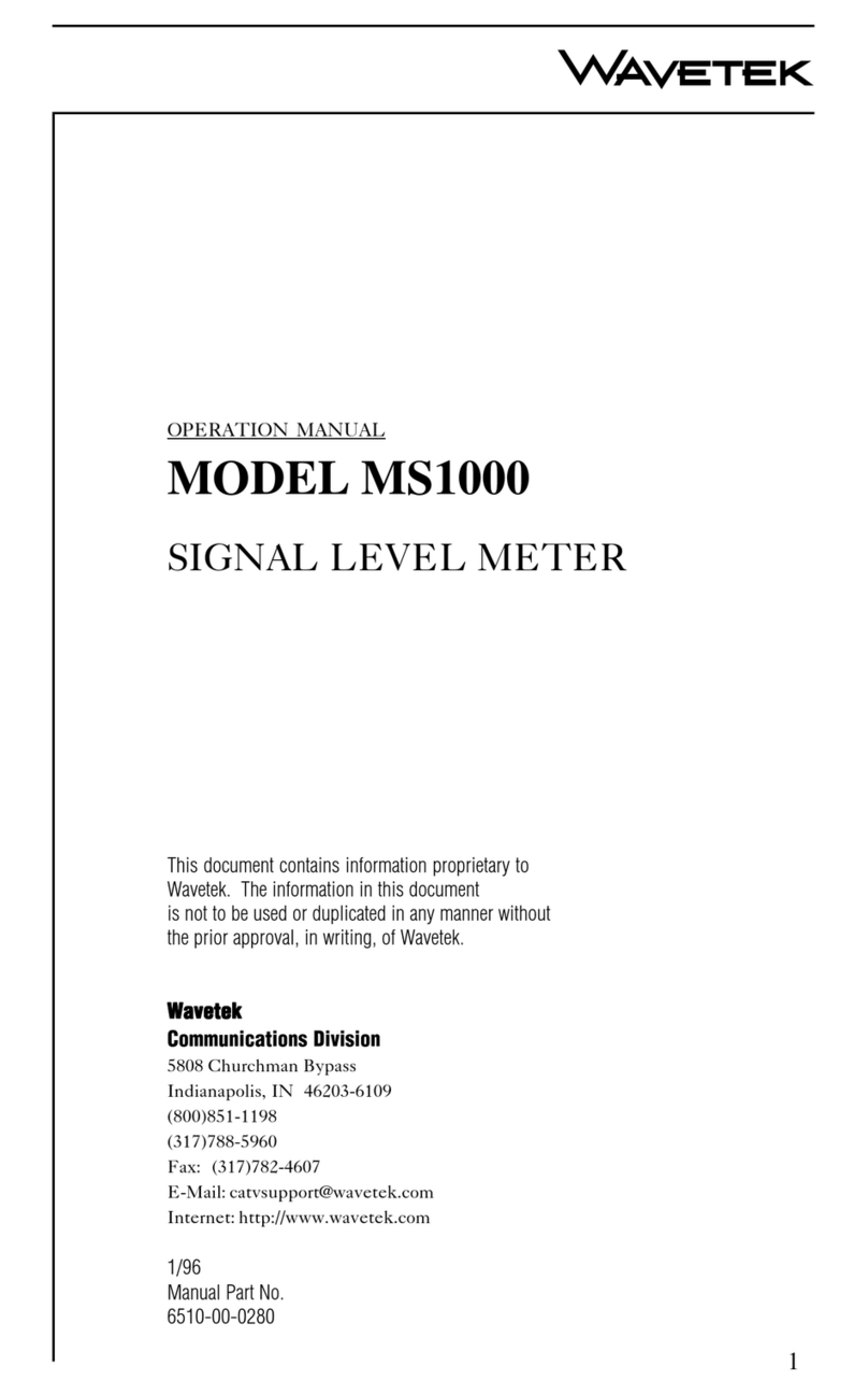 Wavetek MS1000 Manual de usuario
