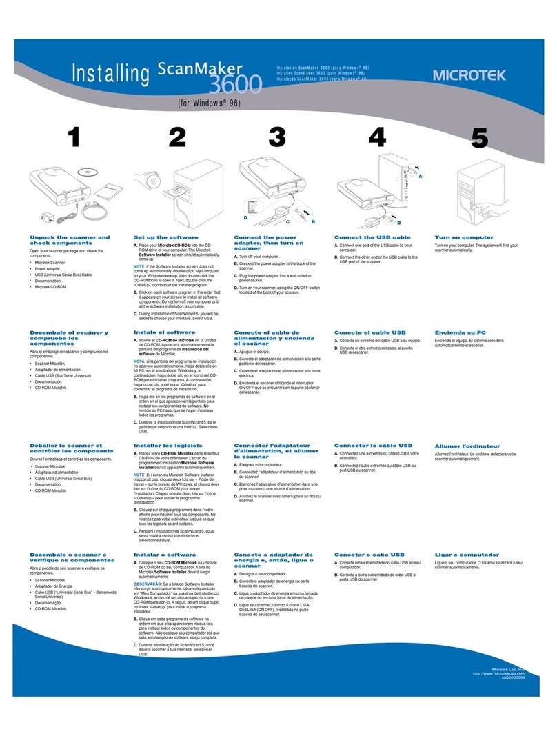 Microtek ScanMaker 3600 Manual de usuario