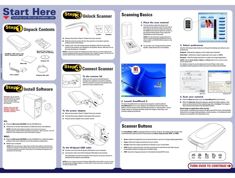 Microtek ScanMaker s430 Manual de instrucciones