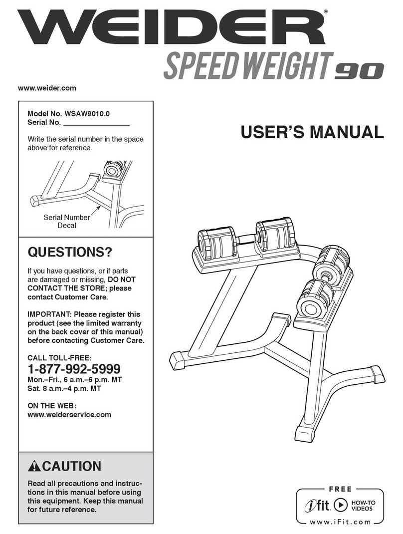 Weider Speed Wt 90 Manual de usuario