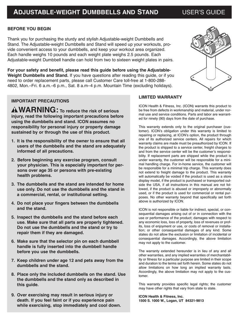Weider Tech Powerswitch 100lbs Manual de usuario