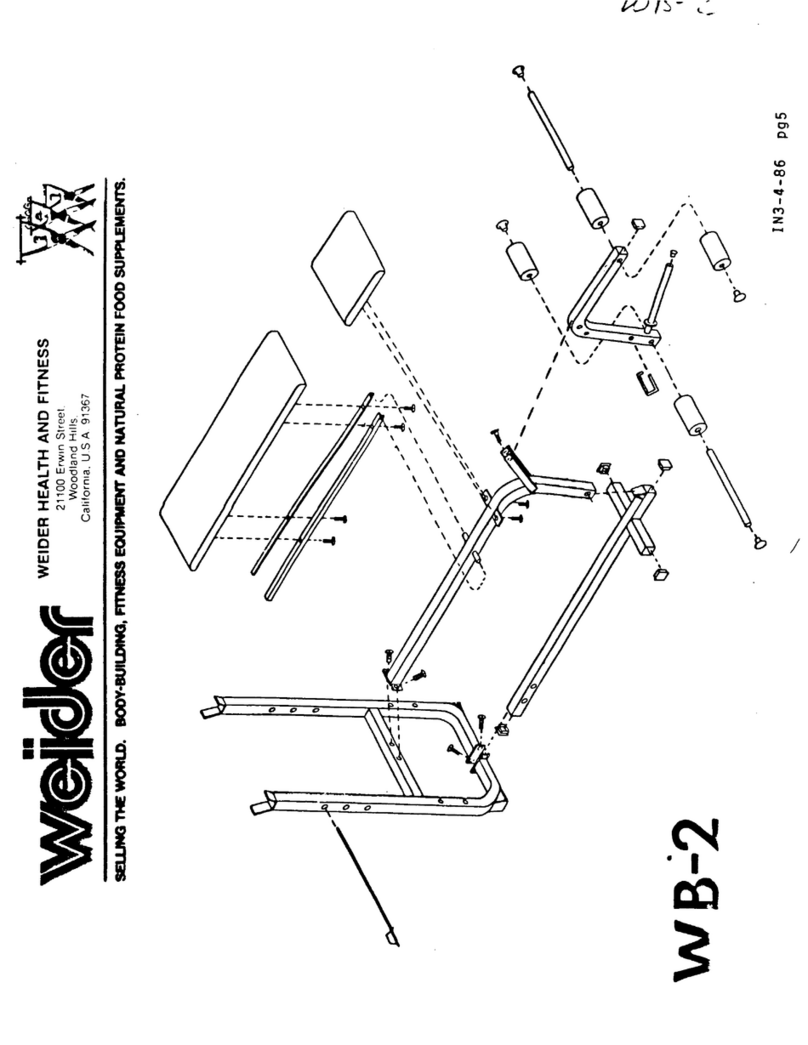 Weider Wb-2 Bench Manual de usuario