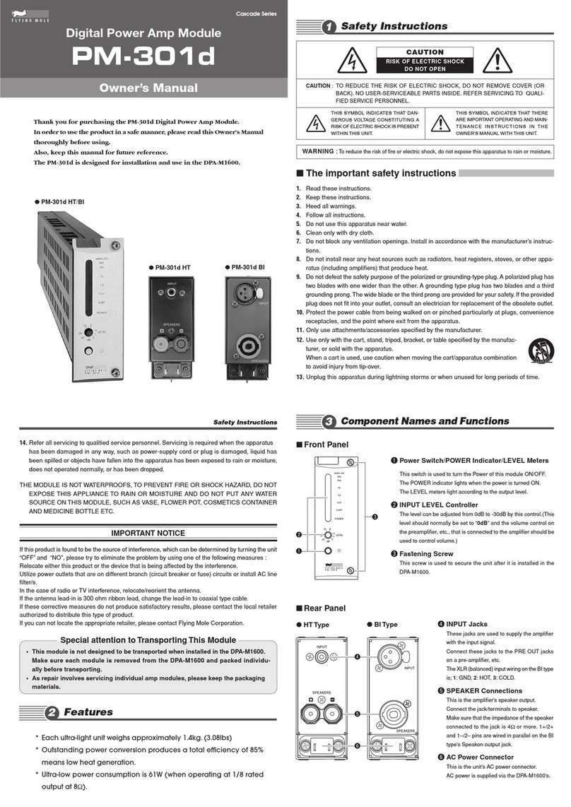 Flying Mole PM-301d Manual de usuario