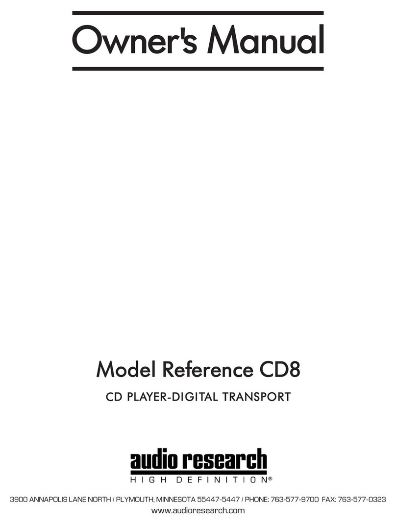 Audio Research Reference CD8 Manual de usuario