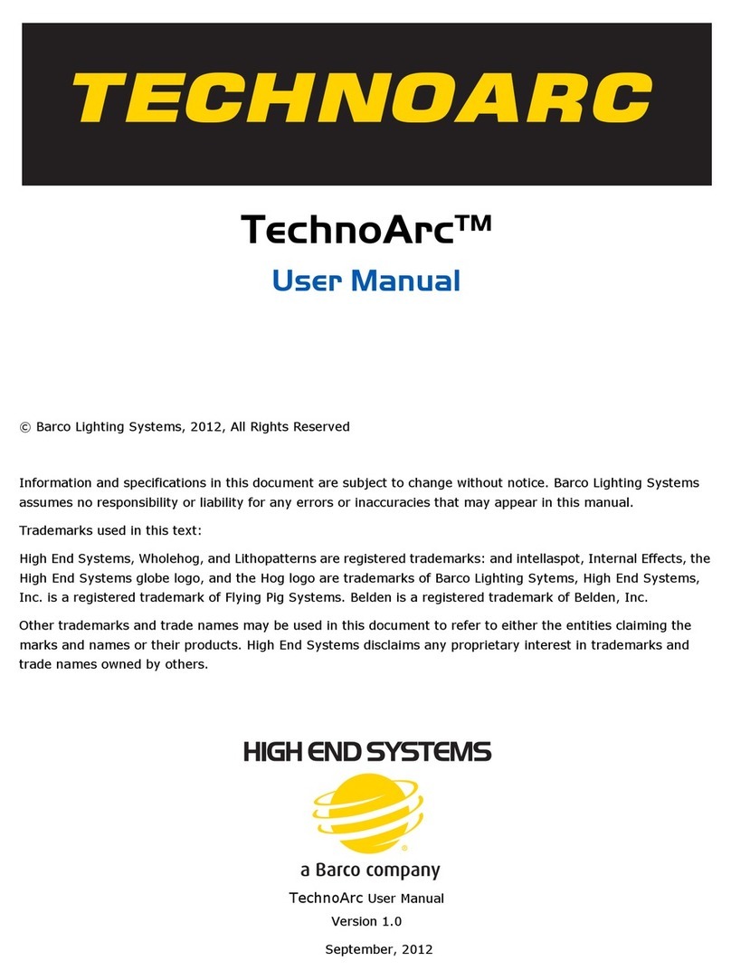 High End Systems TechnoArc Manual de usuario