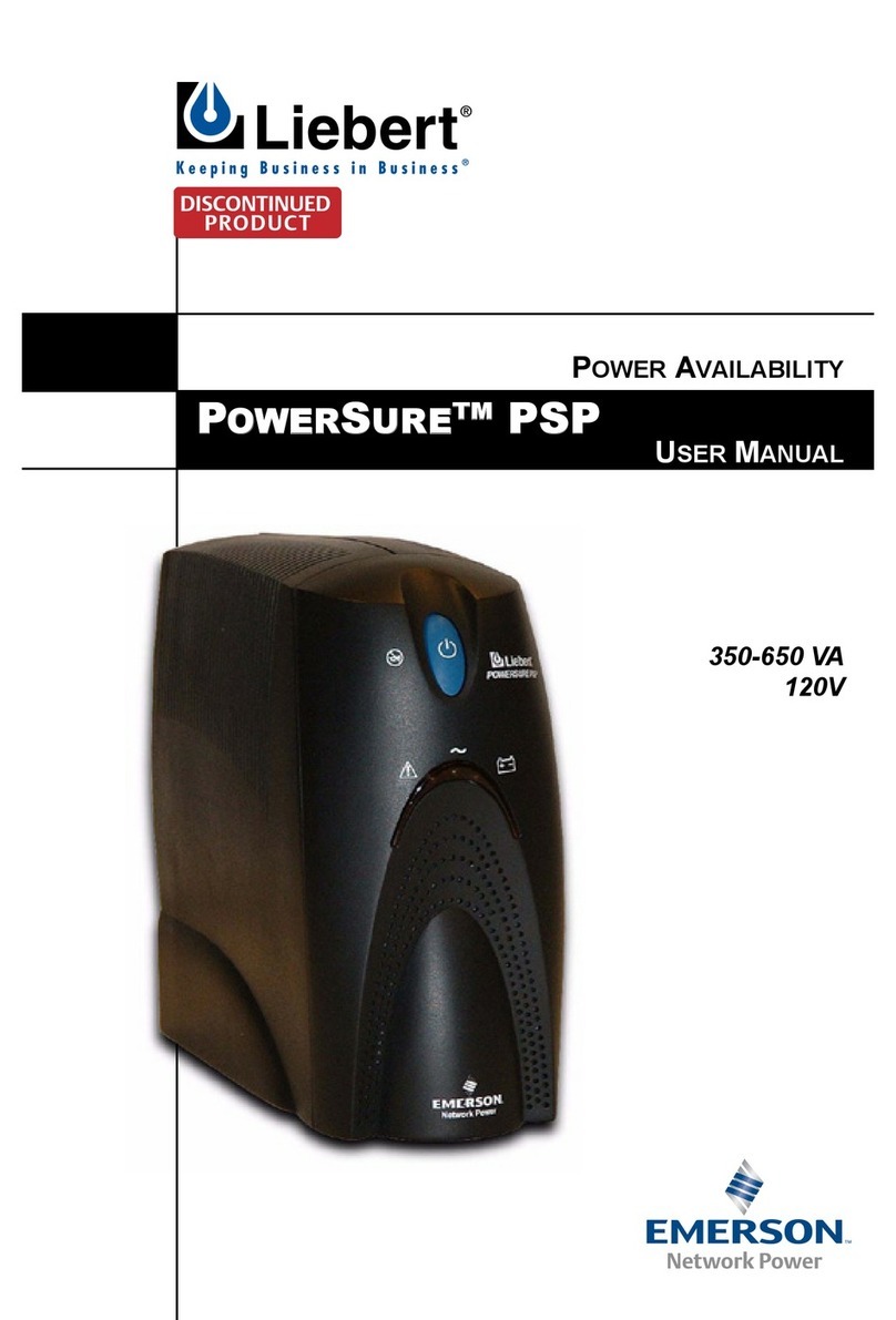 Liebert PowerSure PSP Manual de usuario