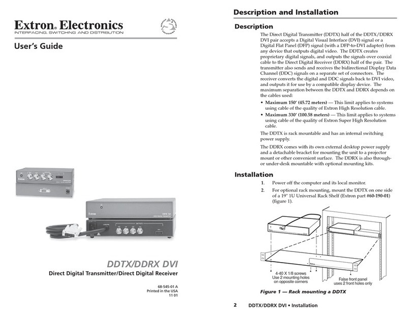 Extron electronics DDTX/DDRX DVI Manual de usuario