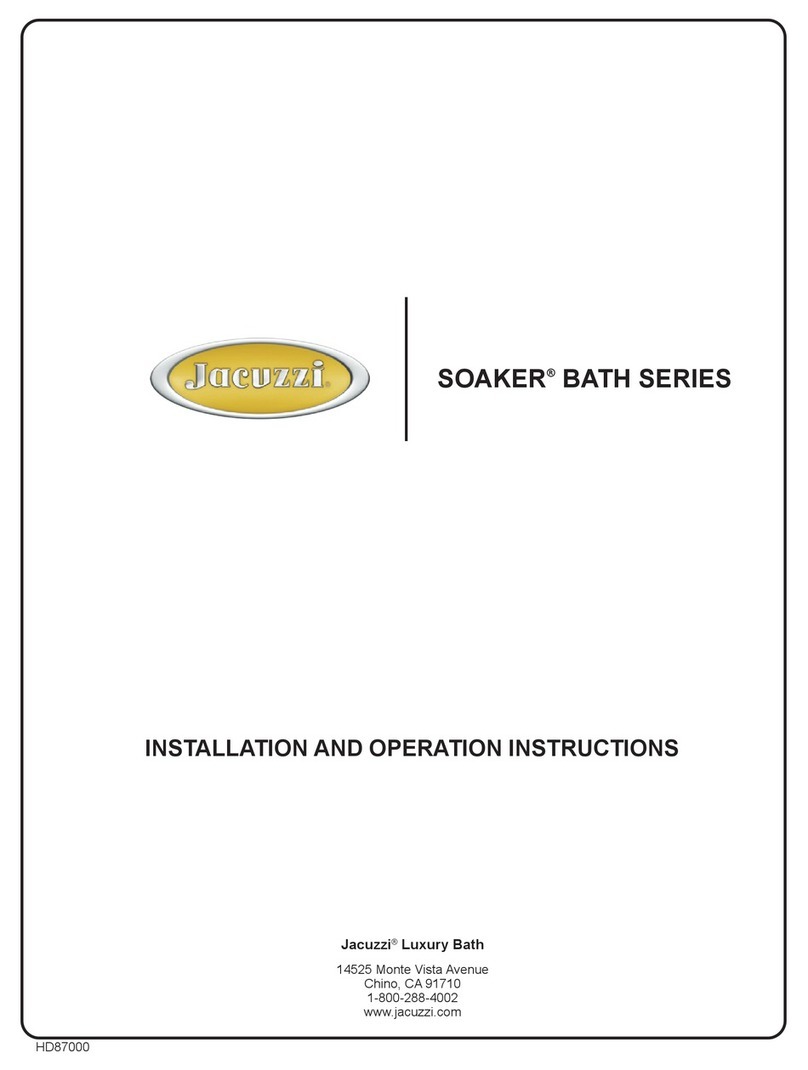 Jacuzzi SOAKER BATH SERIES Manual de usuario