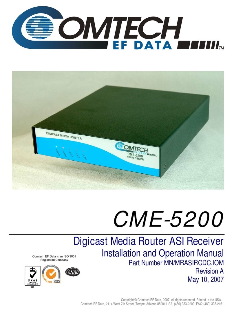 Comtech EF Data CME-5200 Manual de usuario