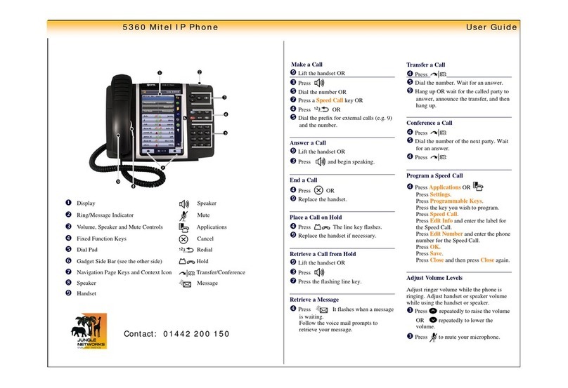 Mitel MiVoice 5360 Manual de usuario