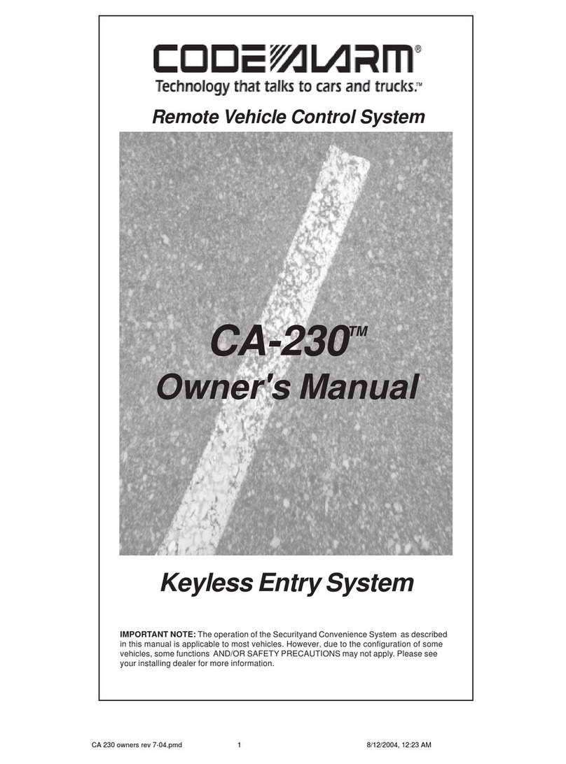 Code Alarm CA-230 Manual de usuario