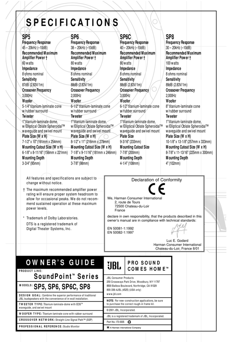 JBL SP5 Manual de usuario