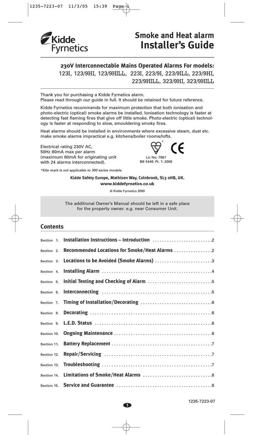 Kidde 123I Instrucciones de montaje