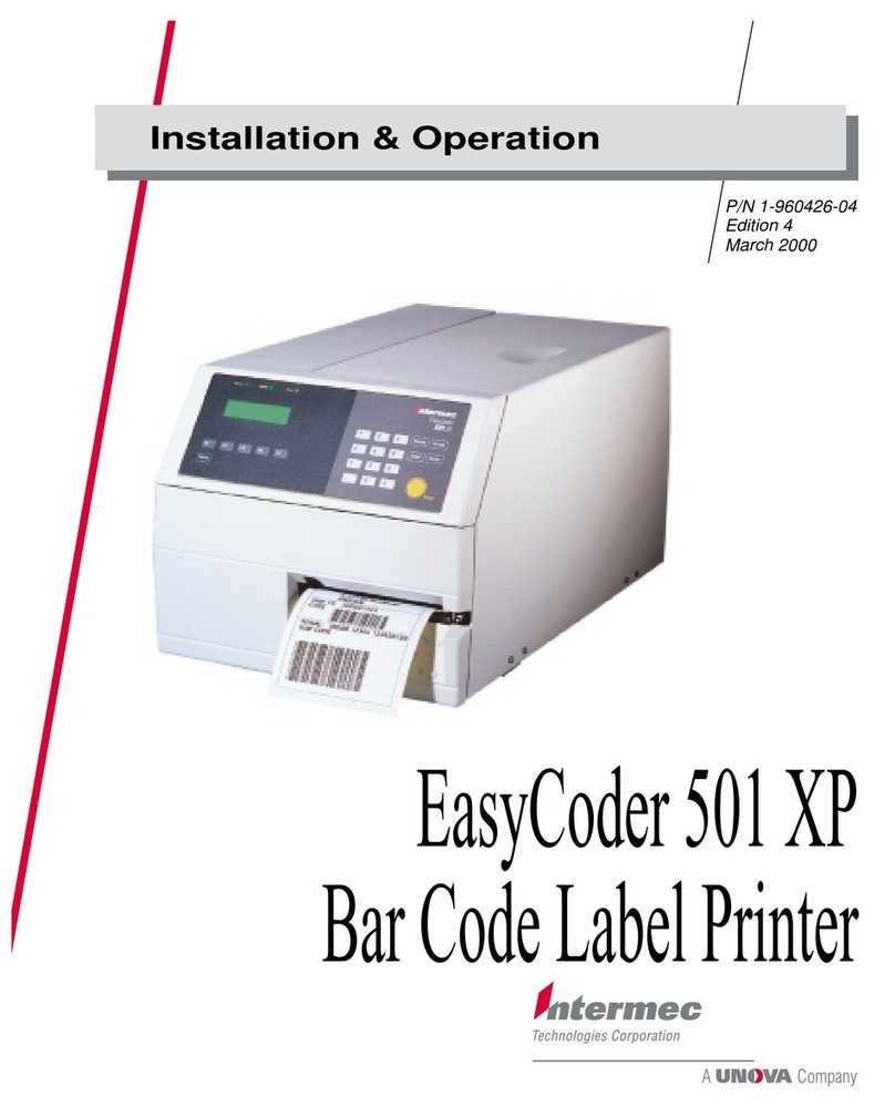 Intermec EasyCoder 501XP Instrucciones de funcionamiento originales Intermec EasyCoder 501XP Instrucciones de funcionamiento originales