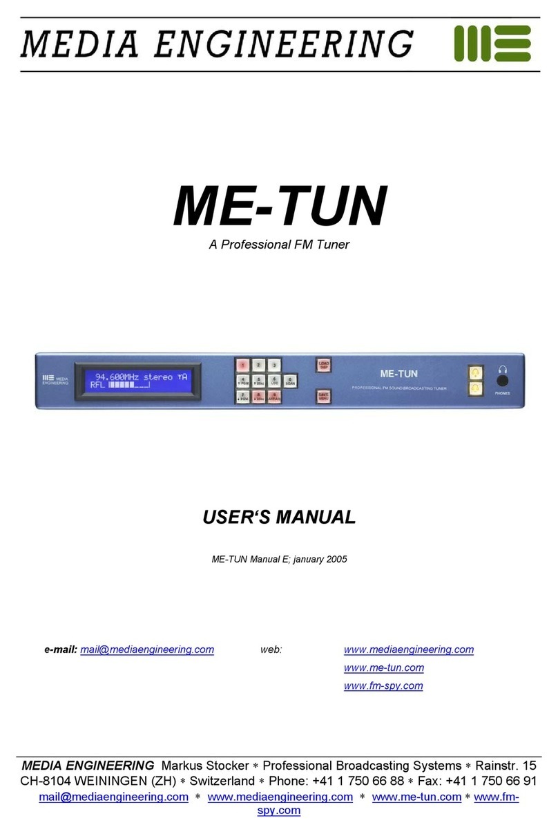 Media Engineering ME-TUN Manual de usuario