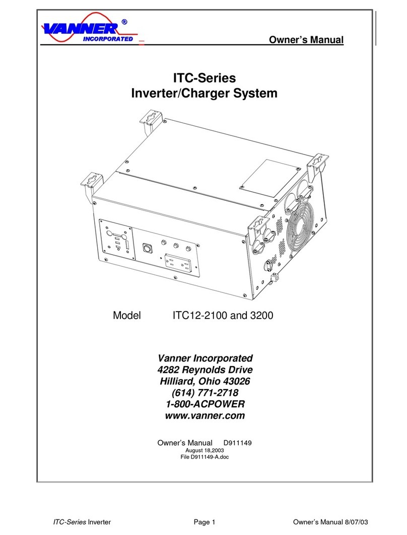 Vanner ITC-Series Manual de usuario Vanner ITC-Series Manual de usuario