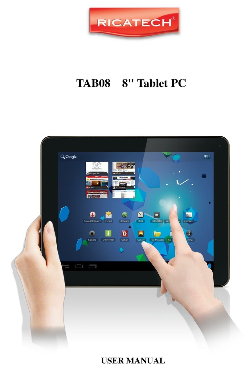 Ricatech TAB08 Manual de usuario