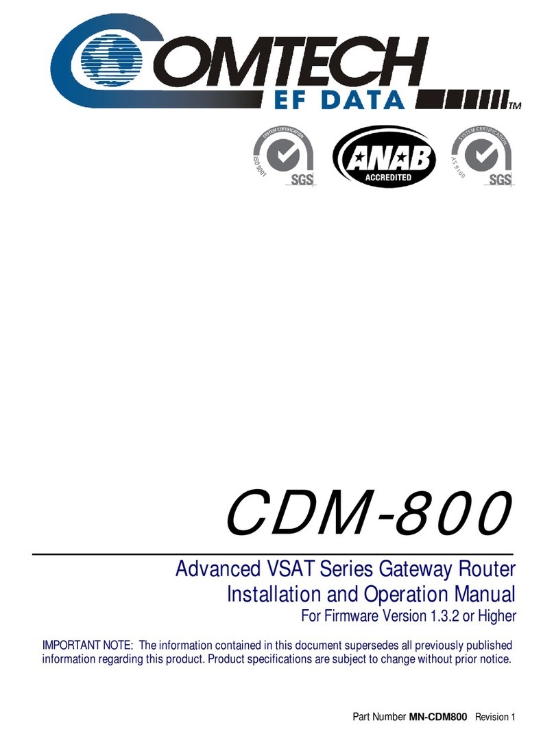 Comtech EF Data CDM-800 Manual de usuario