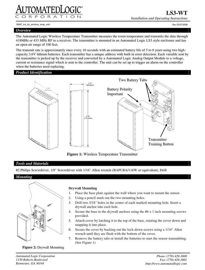 Automated Logic LS3-WT Manual de usuario