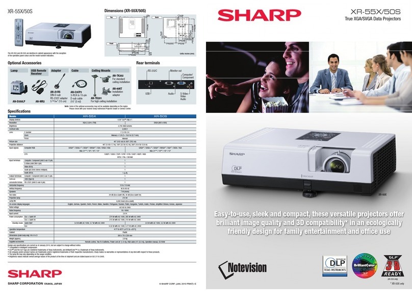 Sharp Notevision XR-55X Manual de usuario
